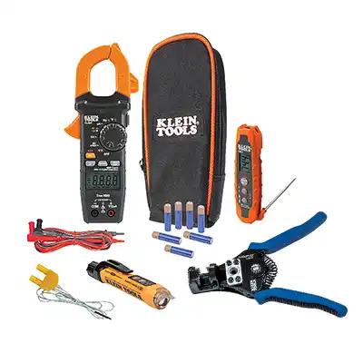 Kit de Prueba Eléctrica HVAC Klein Tools CL320KIT +Pelacable