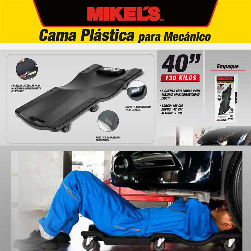 Camilla de taller  hasta 130 kg - BGS technic de México S.A. de C.V.