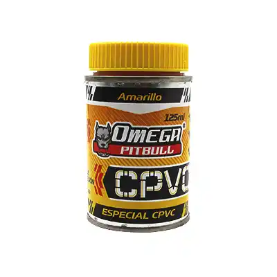 Pegamento para CPVC Omega Pitbull CPVC1125 Amarillo 125 ml