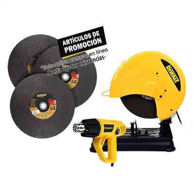 Cortadora de Metales Dewalt D28730-B3 + Pistola de Calor