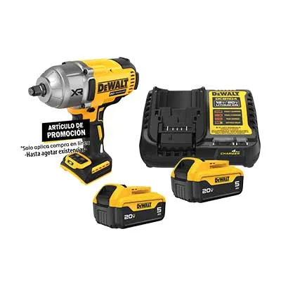 Llave de Impacto Brushless Dewalt DCF900B-B3 + Baterías y Ca