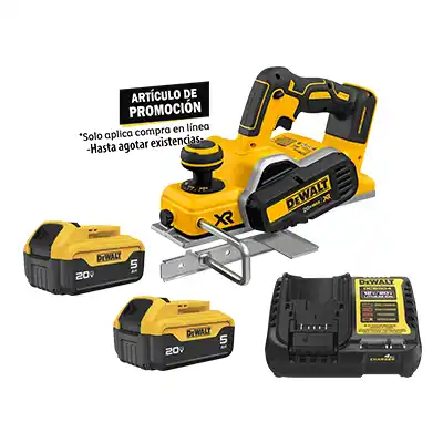 Cepillo Inalám 20V Brushless Dewalt DCP580B + Baterías y Car