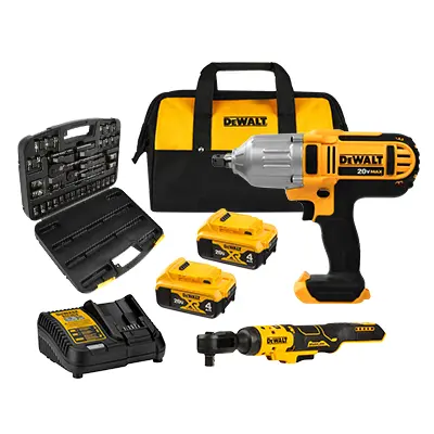 Llave de Impacto 20V Dewalt + Autocle  + Matraca