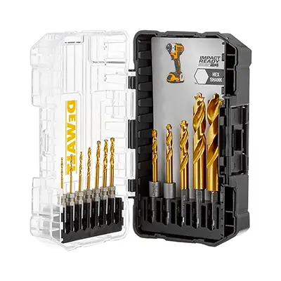 Juego Brocas de Titanio Dewalt IMPACT READY DD5152 12pzas