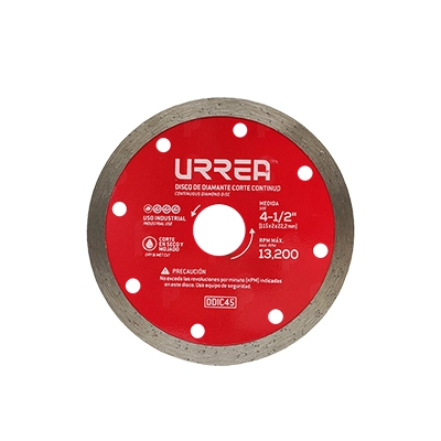 Disco de Diamante Corte Continuo Urrea DDIC45 4-1/2"