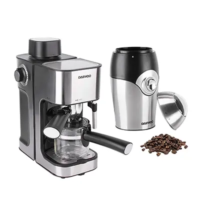 Cafetera Máquina De Espresso Daewoo + Molino Para Café