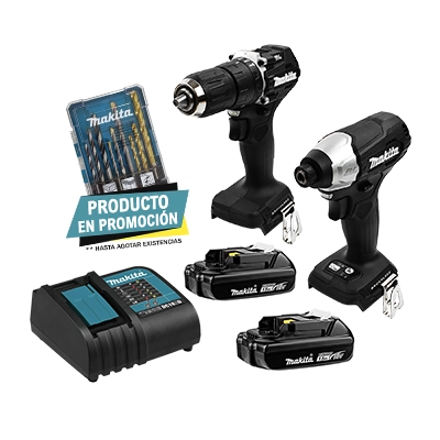 kit Makita Rotomartillo BL + Atornillador Impacto + Brocas