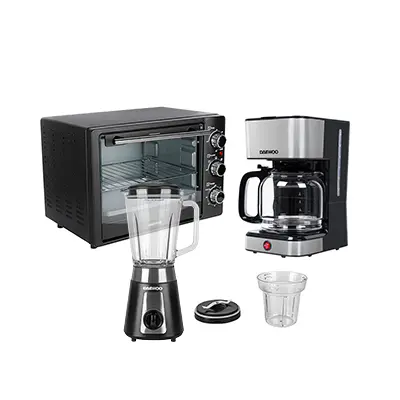 Combo Daewoo Horno Tostador + Licuadora + Cafetera 15 tazas