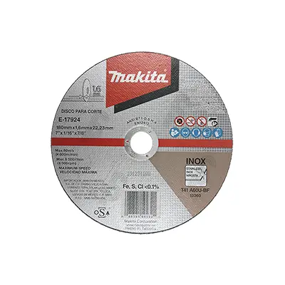 Disco para Corte de Acero Inoxidable Makita E-17924 7 Pulg