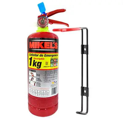 Extintor Emergencia 1 Kilo Mikels EE-1 Recargable ABC