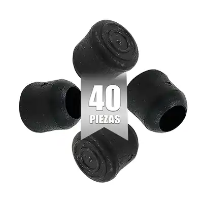 Regatón Redondo Fama 2292 Negro 3/4 Pul 40pzas