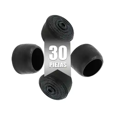 Regatón Redondo Fama 2295 Negro 1 1/4 Pul 30pzas