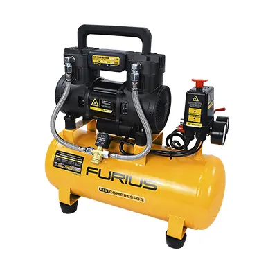 Compresor de Aire Silencioso Furius FC112S FLUX1125 1HP 12L