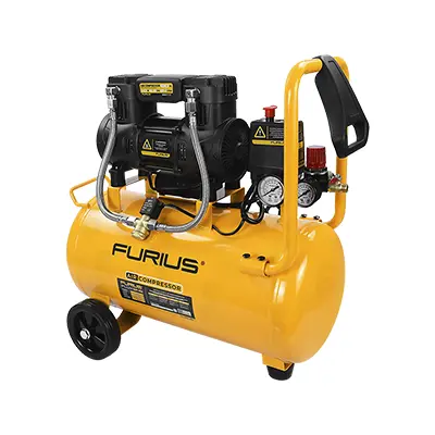 Compresor de Aire Silencioso Furius FC124S FLUX124S 1HP 24L