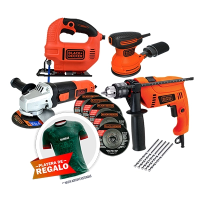 Combo Black+Decker Rotomartillo +Caladora +Esmeril +Lijadora