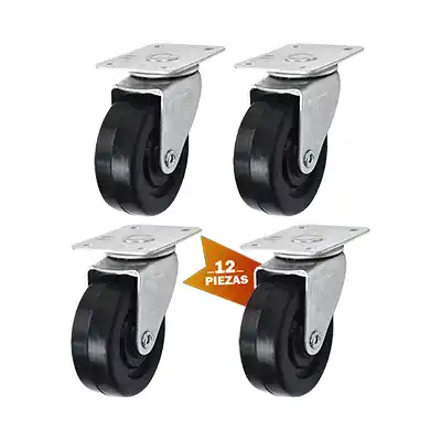 Ruedas Estándar Rodamex HT645GA 2-1/2pul 12pzas