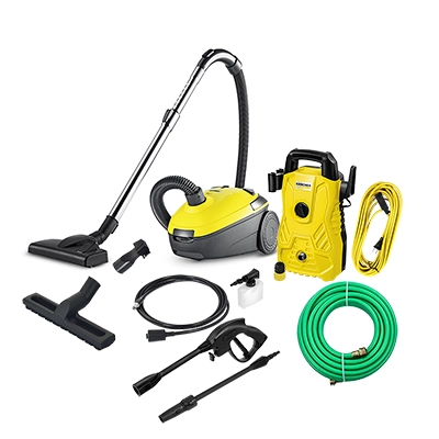 Hidrolavadora Karcher 1500 PSI + Aspiradora + Accesorios