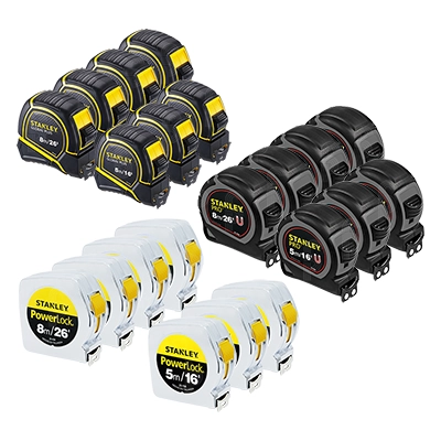 Kit Flexómetros Cinta Métrica Stanley KITDISPLAYTAPE 21pzas