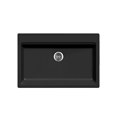 Fregadero Tarja CUARZO Negro KELE con Accesorios KQSB3322A