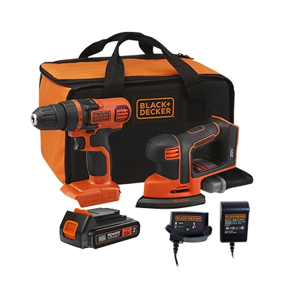 Kit Taladro Atornillador + Lijadora Black+Decker LD120SB-B3