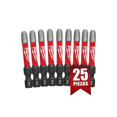 Puntas de Impacto Phillips PH3 Milwaukee 48-32-4163 2pul 25p