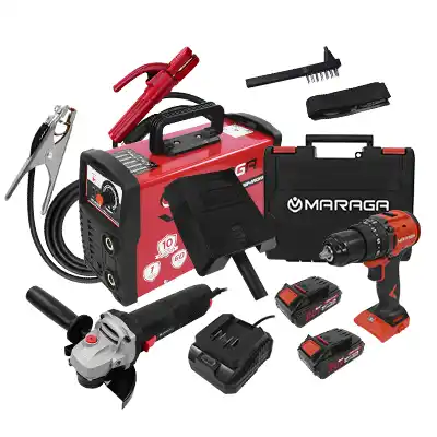 Kit Soldadora Ed Especial Maraga Rotomartillo + Esmeriladora