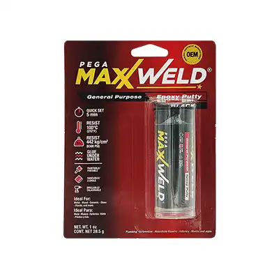 Masilla Epóxica Pega Max Weld 2422 Negro 28.5 g