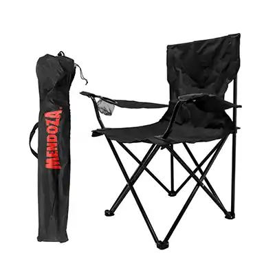 Silla Plegable para Camping Mendoza MC-038 Negro 120 Kg
