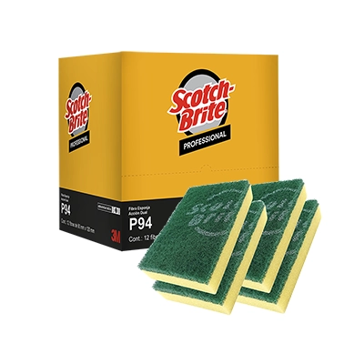 Fibra Verde con Esponja 3M Scotch-Brite P94 Caja 12pzs