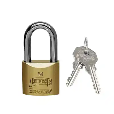 Candado de Latón Phillips 14 Gancho Largo 50mm