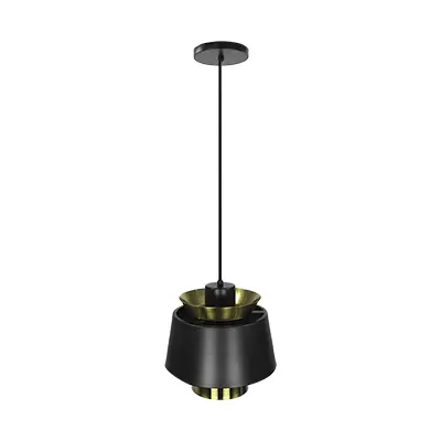 Candil Colgante Tipo Campana Negro Dorado Maxxi MX-CL8065/N/
