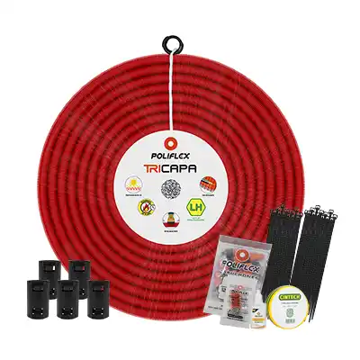 Poliflex Tricapa Residencial P-PRG20-100 Guía 1/2pul 100m