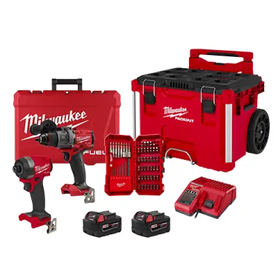 Combo Milwaukee Destornillador Impacto + Rotomartillo + Acc