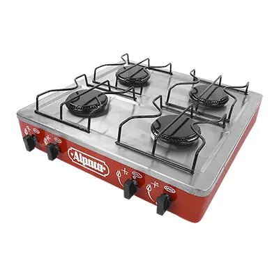 Parilla de Gas LP 4 Quemadores Alpaca 200010 Rojo