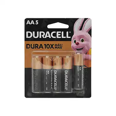 Pilas Alcalinas AA Duracell PIDUAKAA5 1.5 V 5pzas