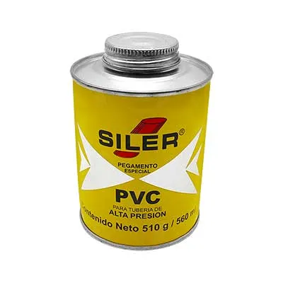 Pegamento PVC Alta Presión Siler PVC510 Amarillo 510 gr