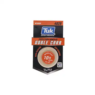 Cinta de Montaje Doble Cara Tuk 4029 19 mm x 1.5 m