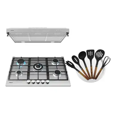 Combo Teka Parrilla a Gas + Campana Duetto Deluxe 75 Inox