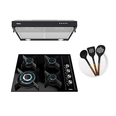 Combo Parrilla Gas + Campana Teka Duetto Crystal 60 + Acc