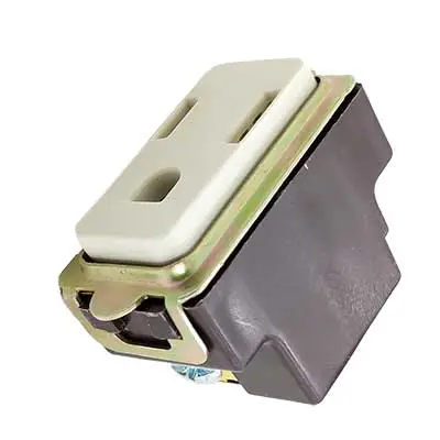 Contacto Sencillo Polarizado Royer WD7113 Marfil 127 V 15 A